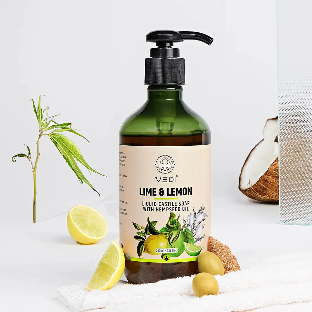 Lime & Lemon Liquid Castile Soap With Hempseed Oil - Image 3
