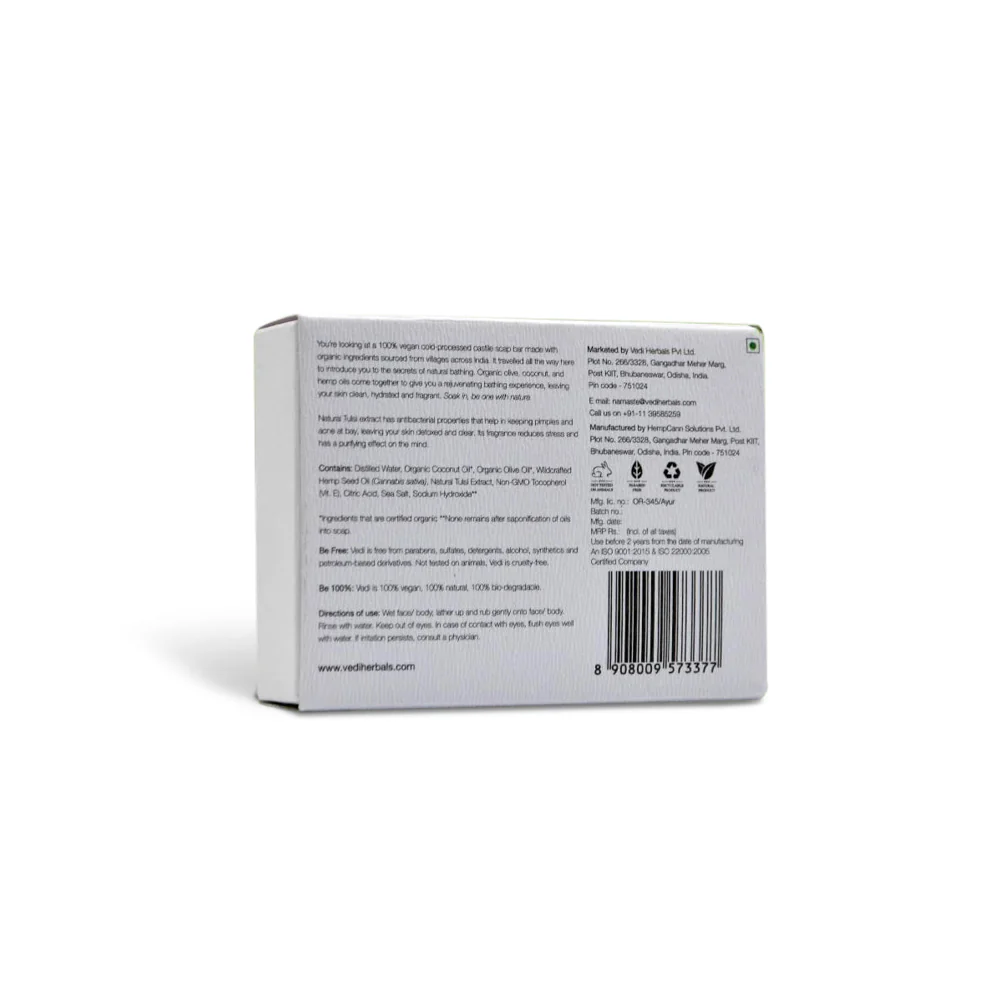 Tulsi Castile Soap Bar - Image 3